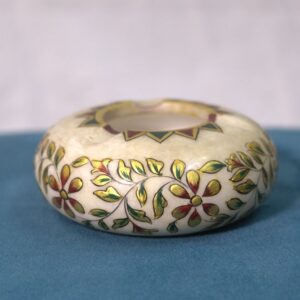 Marble Ashtray with gold work done with fine hand brush painting